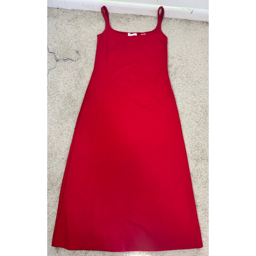 Marcella Crawford Red Square Neck Tank A Line European Ponte Tank Dress Size M - Picture 10 of 13